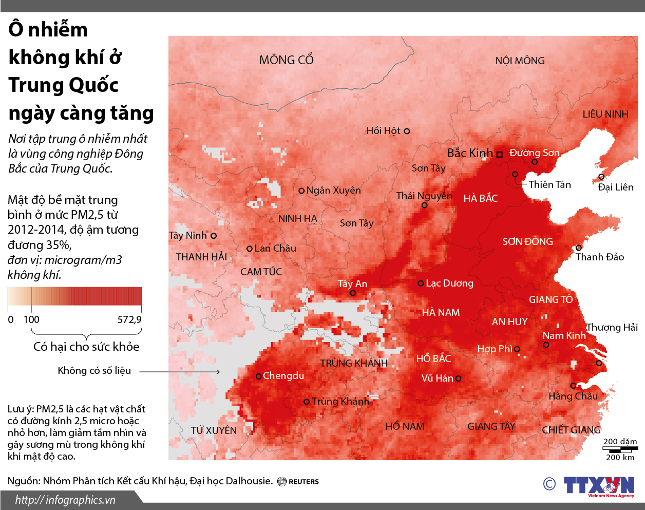 Ô nhiễm không khí ở Trung Quốc ngày càng gia tăng